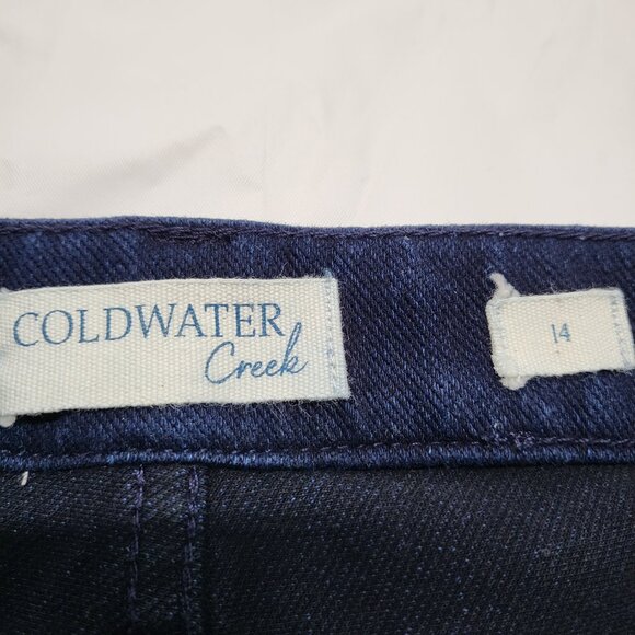 Coldwater Creek Jeans Wondersoft Knit Womens 14 High Rise Cropped Straight - Picture 4 of 16